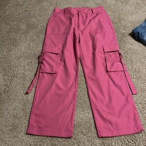 Pink baggy cargos